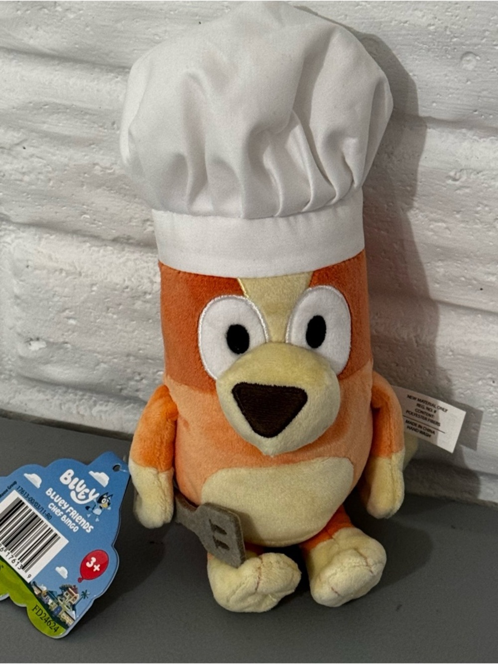 NEW Bluey Chef Bingo Plush Orange Stuffed Doll
